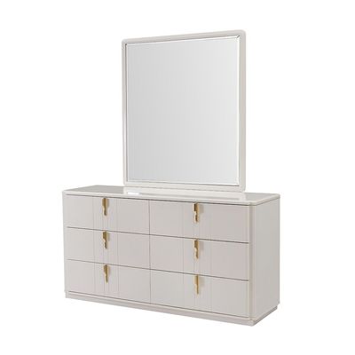 Lintell Dresser With Mirror And Stool - Cream