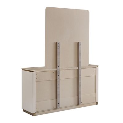 Ashton Dresser With Mirror And Stool - Beige/Brushed Gold