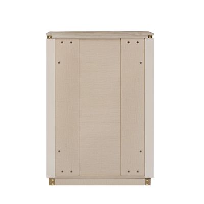 Ashton Chest Of 5 Drawer - Beige/Brushed Gold