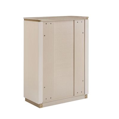 Ashton Chest Of 5 Drawer - Beige/Brushed Gold