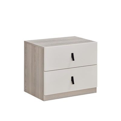 Trevor 2 Drawer Night Stand - Beige / L. Grey