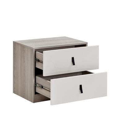 Trevor 2 Drawer Night Stand - Beige / L. Grey