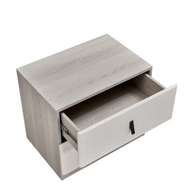 Trevor 2 Drawer Night Stand - Beige / L. Grey