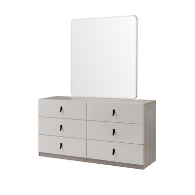 Trevor Dresser With Mirror And Stool - Beige / L. Grey