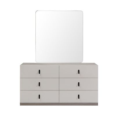 Trevor Dresser With Mirror And Stool - Beige / L. Grey