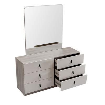 Trevor Dresser With Mirror And Stool - Beige / L. Grey