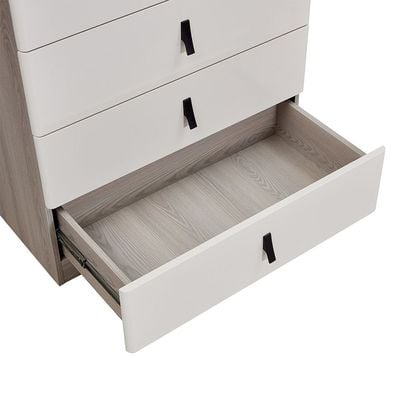 Trevor Chest Of 5 Drawer - Beige / L. Grey