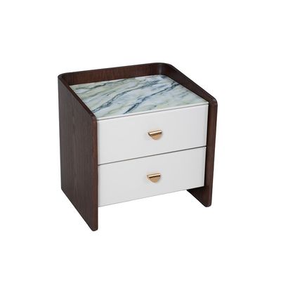 Alhamra Night Stand - D.Brown/White/Green