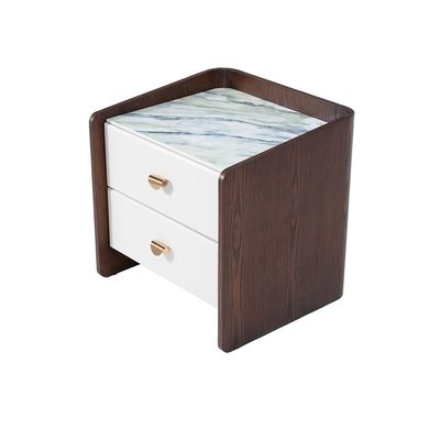 Alhamra Night Stand - D.Brown/White/Green