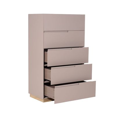 Allayal 5 Drawer Chest Cabinet - White/Beige/Gold