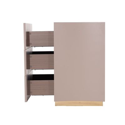 Allayal Dresser With Mirror & Stool - White/Beige/Gold