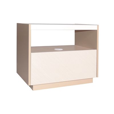 Colleen 1 Drawer Right Night Stand w/Wireless Charger - Beige/White