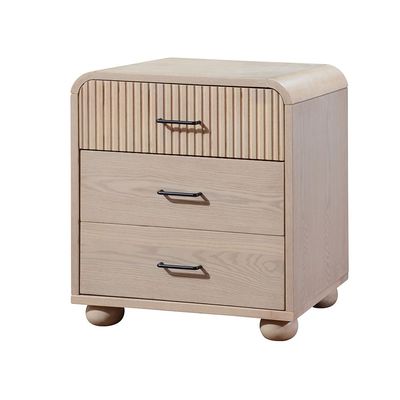 Charleston 3 Drawer Night Stand - Natural/Ashwood