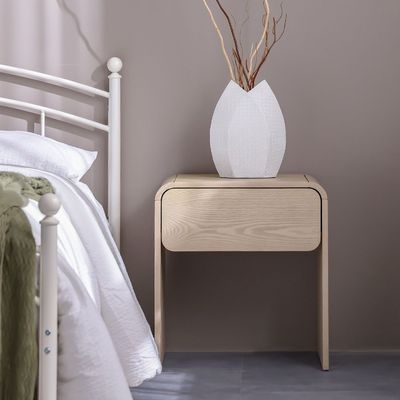 Cassie 1 Drawer Night Stand - Natural/Ashwood
