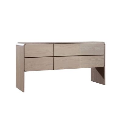 Cassie 6 Drawer Wide Dressing Cabinet - Natural/Ashwood