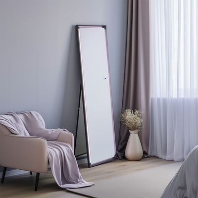 Hensley Floor Mirror with Tri-Color LED Lights & Touch Screen Button - Grey - With 2-Year Warranty