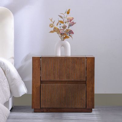 Zenia 2 Drawer Solidwood Night Stand - Dark Brown Zenia 2 Drawer Solidwood Night Stand - Dark Brown