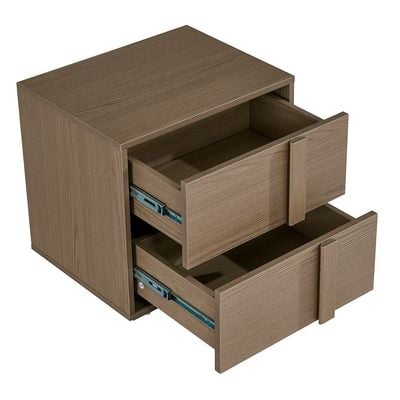 Allison 2 Drawers Nightstand Right-Natural Oak