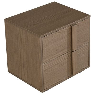 Allison 2 Drawers Nightstand Right-Natural Oak