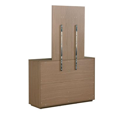 Allison 6 Drawers Master Dresser W/Mirror And Stool-Natural Oak