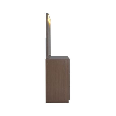 Ronin Dresser with Mirror with LED - Walnut/Bronze - With 2-Year Warranty