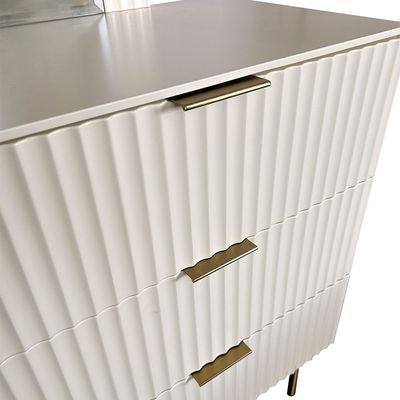 Orion Dresser With Mirror - Beige/Brushed Gold
