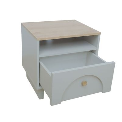 Reena Night Stand - Dark Biege/Natural