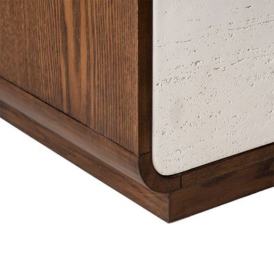 Oboro Chest of 5 Drawer - Walnut/Beige