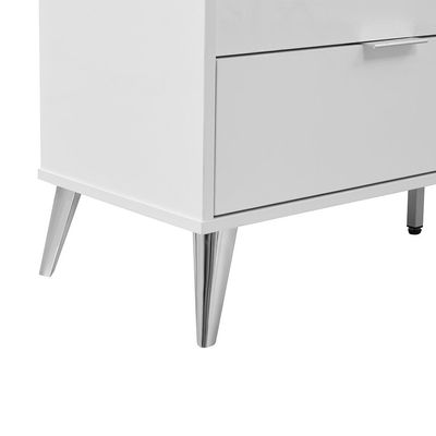 Sparkle 8 Drawers Dresser With Mirror-HG White & Dark Brown