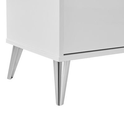 Sparkle Chest Of 5 Drawers-HG White & Dark Brown