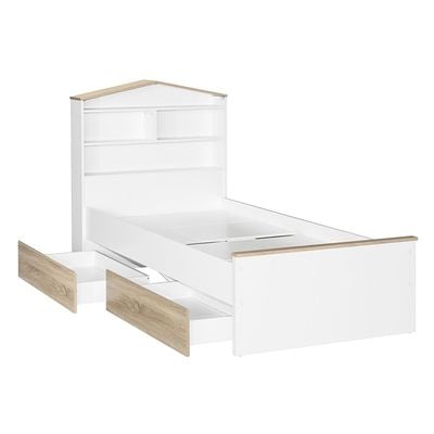 Stanley 90x200 House Bed W/2Drawers-Sonoma Oak & White