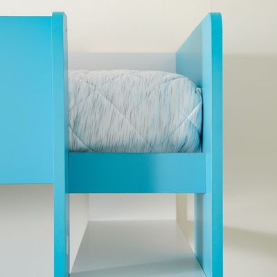 Kate High Sleeper 90x200 Kids Bunk Bed - White/Blue