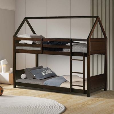 Derby House 90x200 Solidwood Bunk Bed-Espresso