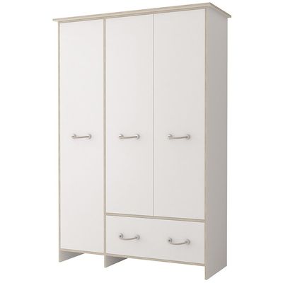 Trensor 3 Door Wardrobe - Off White