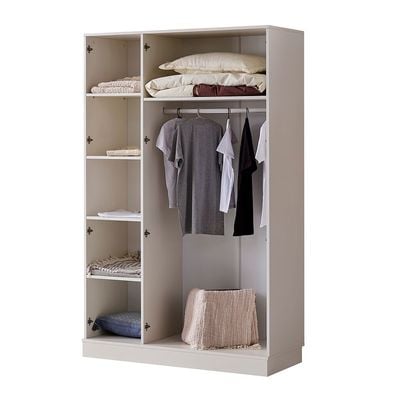 Golf 3Door Wardrobe-Walnut & Cream