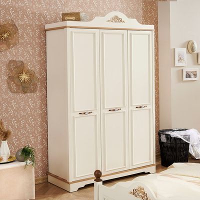 Eva 3Door Wardrobe-Cream & Oak