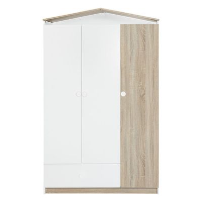 Stanley 3Door Wardrobe W/1Drawer-Sonoma Oak & White Stanley 3Door Wardrobe W/1Drawer-Sonoma Oak & White