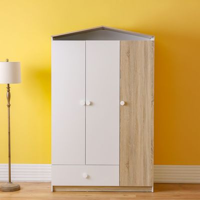 Stanley 3Door Wardrobe W/1Drawer-Sonoma Oak & White