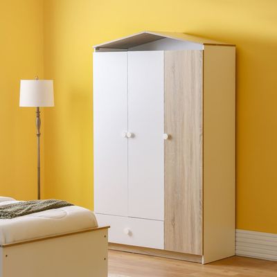 Stanley 3Door Wardrobe W/1Drawer-Sonoma Oak & White