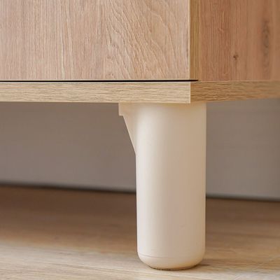 Zeta 4Door Wardrobe With 1 Mirror & Open Shelves-Offwhite & Pink