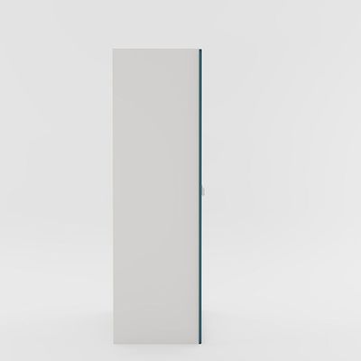 Knight 3Door Wardrobe W/1 Mirror-White+Teal Blue