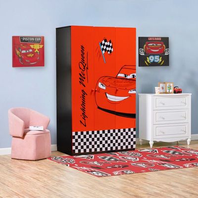 Disney Cars 3Door Kids Wardrobe-Red & Black Disney Cars 3Door Kids Wardrobe-Red & Black