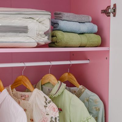 Disney Princess 3Door Kids Wardrobe-White & Pink