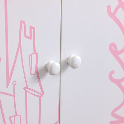 Disney Princess 3Door Kids Wardrobe-White & Pink