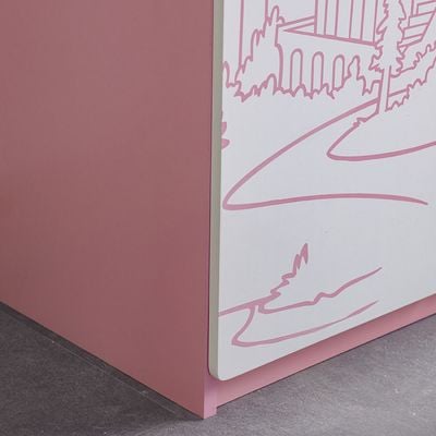 Disney Princess 3Door Kids Wardrobe-White & Pink