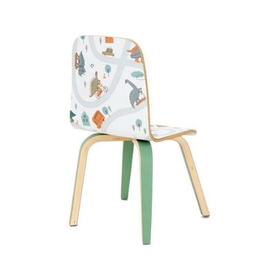 Bentwood Kids Chair - Dino Pattern / Green