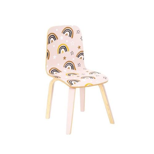 Bentwood Kids Chair - Rainbow Pattern / Pink