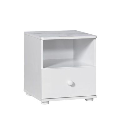 Hello Night Stand - White/White Faux Marble - With 2-Year Warranty