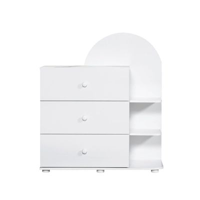 Hello Chest Of 3 Drawers - White/White Faux Marble - With 2-Year Warranty