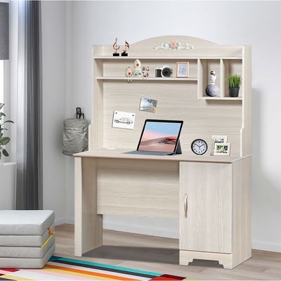 Ariana Study Desk W/Hutch-Light Oak